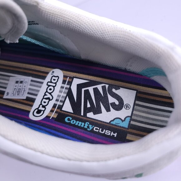Vans x Crayola ComfyCush Old Skool Gray Green Sneakers Women’s 8 Men’s 6.5 - Picture 13 of 14